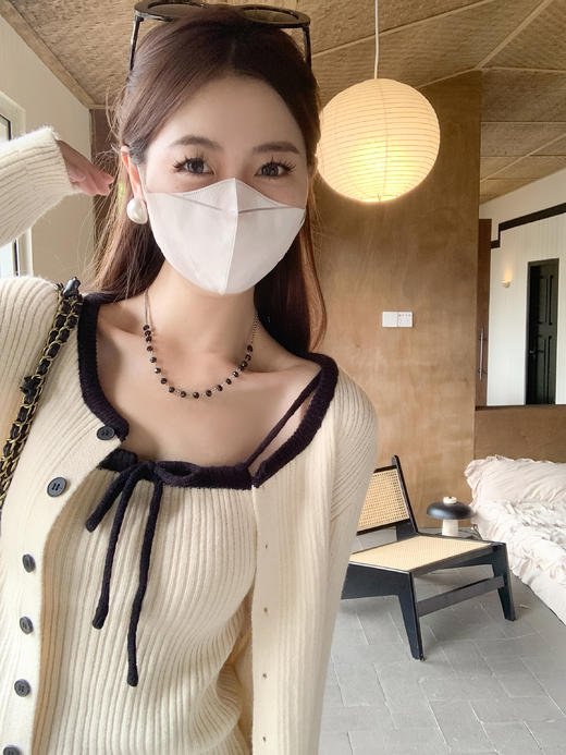 <曾小咸推荐>韩系2色毛衣开衫毛织吊带两件套 日常199.99 立减100 秒杀99.99！ 商品图10