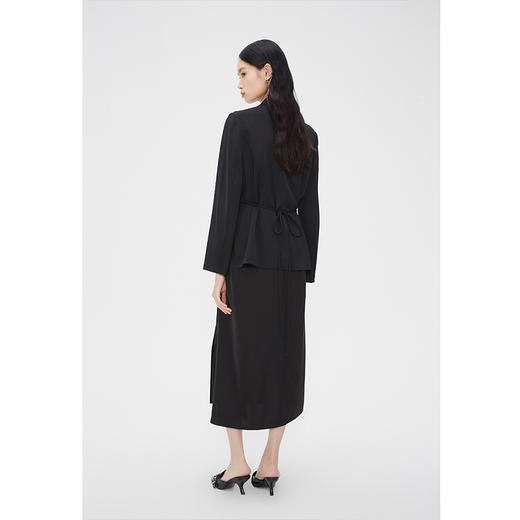 NEELLY纳俪商场同款春季新款复古国风盘扣西装外套女优雅系带上衣N25024W04558 商品图3