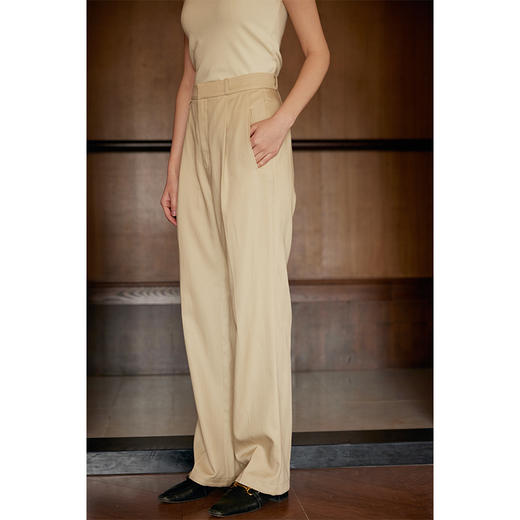 HeyDress双褶裥休闲直筒裤 商品图0