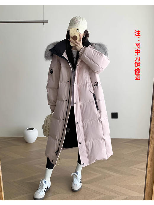 裁缝学苑AS416长款羽绒服纸样女装新款毛领连帽工装鹅绒服外套样板 商品图2