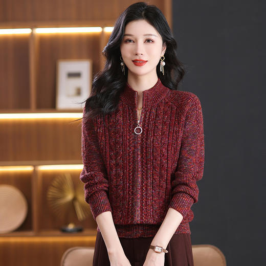 CC-101-88233春秋新款短款针织开衫简约设计感百搭女士外套上衣 商品图3