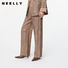 NEELLY纳俪商场同款春季新款高级感新中式暗纹印花直筒休闲裤女N25024H04566 商品缩略图0