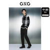 GXG男装  灰色撞色简约时尚圆领针织衫毛衣男士  冬季热卖毛衫 商品缩略图1