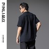 PINLI品立2025春夏新款夏威夷领宽松短袖衬衫男印花拼接潮牌衬衣B252113015 商品缩略图2