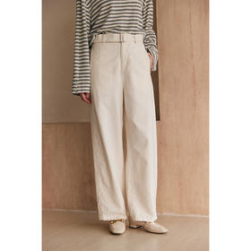 HeyDress肌理感连腰阔腿裤