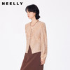NEELLY纳俪商场同款春季新款高级感纯色V领衬衫女慵懒风正肩衬衣N25024B04573 商品缩略图0