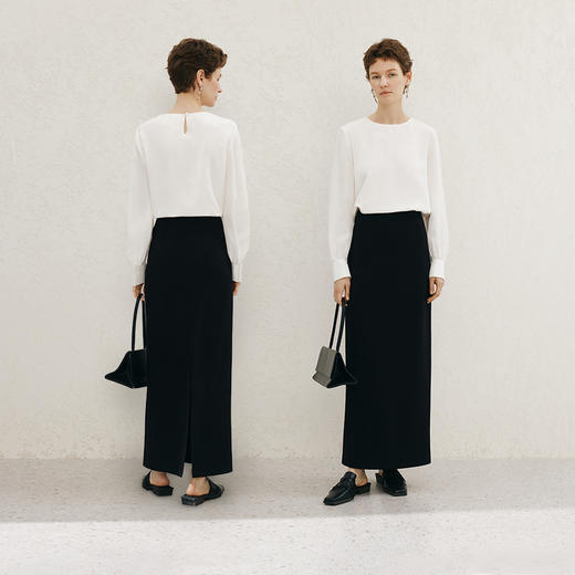 【商场同款】麦檬春秋圆领百搭真丝高包容性衬衫5F2121141 商品图2