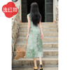 上海逸红颜箐玉2025夏新款新中式扎染改良围裹设计度假风旗袍裙女 商品缩略图4