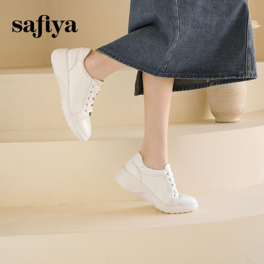 Safiya/索菲娅2025春新款百搭平底学院休闲小白鞋 SFD1112164 商品图6