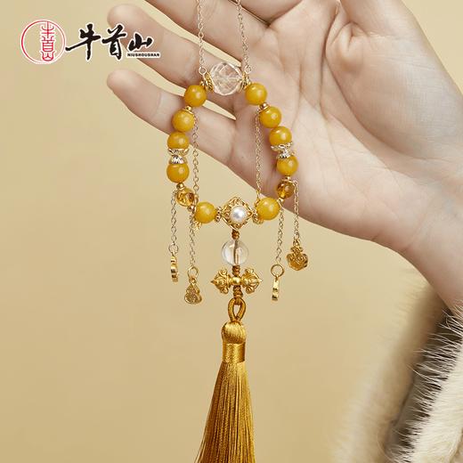 牛首山十全十美八吉祥挂件玛瑙蜜蜡告示压襟儿车挂礼品送领导长辈 商品图3