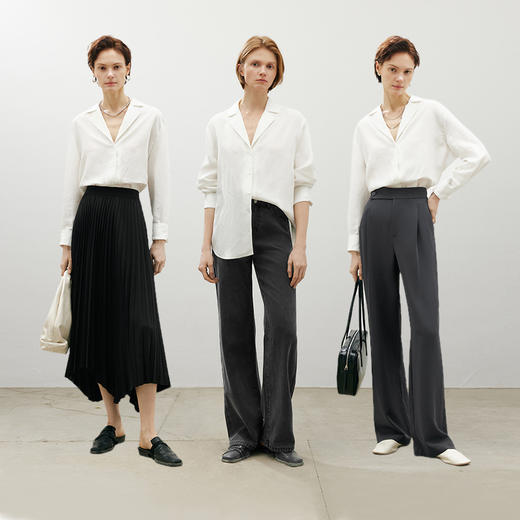 【商场同款】麦檬莱赛尔优雅百搭舒适垂顺衬衫5F4121511 商品图2