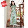上海逸红颜箐玉2025夏新款新中式扎染改良围裹设计度假风旗袍裙女 商品缩略图0