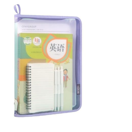 【开学季特惠❗️防水科目分类袋】马卡龙色系180°开口设计，拿取课本方便快捷，加厚PP材质，不易破损，文件袋小学生初中专用书本收纳袋QQ 商品图4