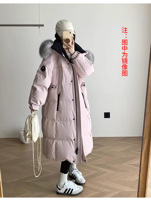 裁缝学苑AS416长款羽绒服纸样女装新款毛领连帽工装鹅绒服外套样板 商品图3
