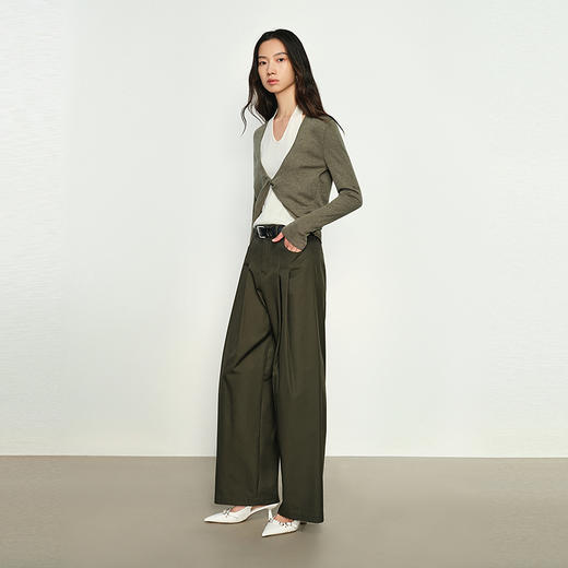 NEELLY纳俪商场同款春季新款宽松直筒阔腿裤女丹宁显瘦长裤N25022H01095 商品图2