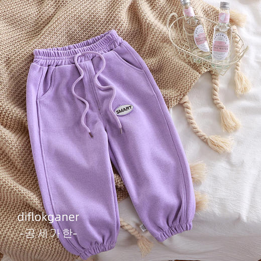 【开春福利🔥29.9/件】儿童多巴胺色卫裤男女童休闲裤子宽松翻领卫衣聚 商品图3