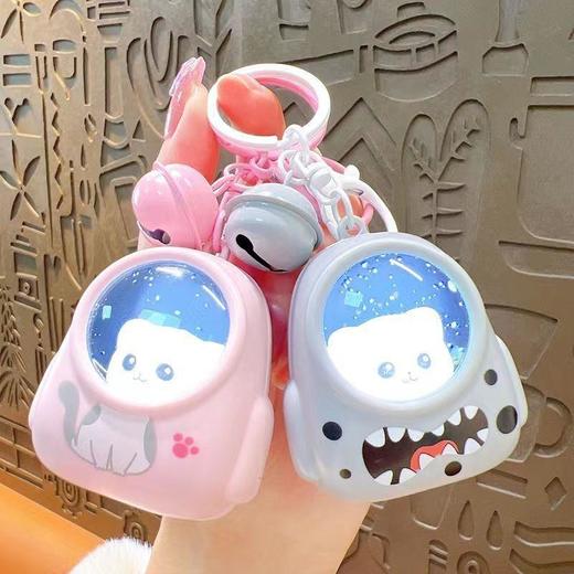 【9.9抢❗️超可爱书包小夜灯】当桌面摆件也是超好看的呢，抖音同款星空小熊钥匙扣挂件，网红钥匙链浪漫情侣氛围灯情人节开学季学生 商品图0