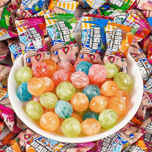 【秒杀❗️多口味超酸糖】酸到尖叫，唤醒元气小帮手，随时随地一颗唤醒好状态，多种口味，蓝莓/草莓/白桃/香橙/苹果，果味可口浓郁童年回忆零食L 商品图0