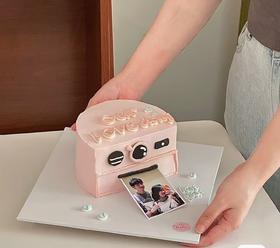 【臻品系列】---【卡通拍立得相机数码蛋糕】联系客服发照片--情人节蛋糕