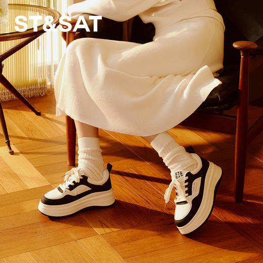 【绒里可选】星期六学院风熊猫拼色运动休闲鞋SSC3112E38/SSC411DERB 商品图1