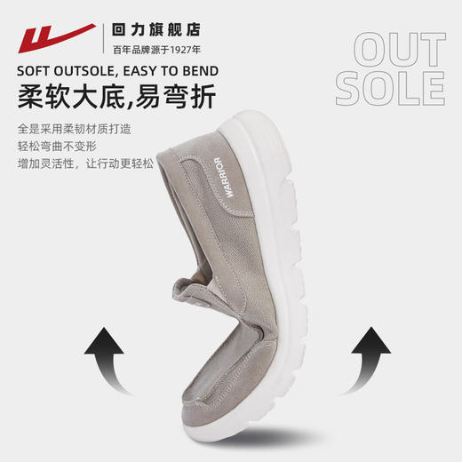 回力一脚蹬男鞋春季新款百搭懒人男士休闲帆布鞋子老北京布鞋男款0636 商品图2