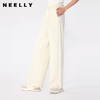 NEELLY纳俪商场同款春季新款简约通勤直筒休闲裤女百搭针织长裤N25024H04565 商品缩略图0