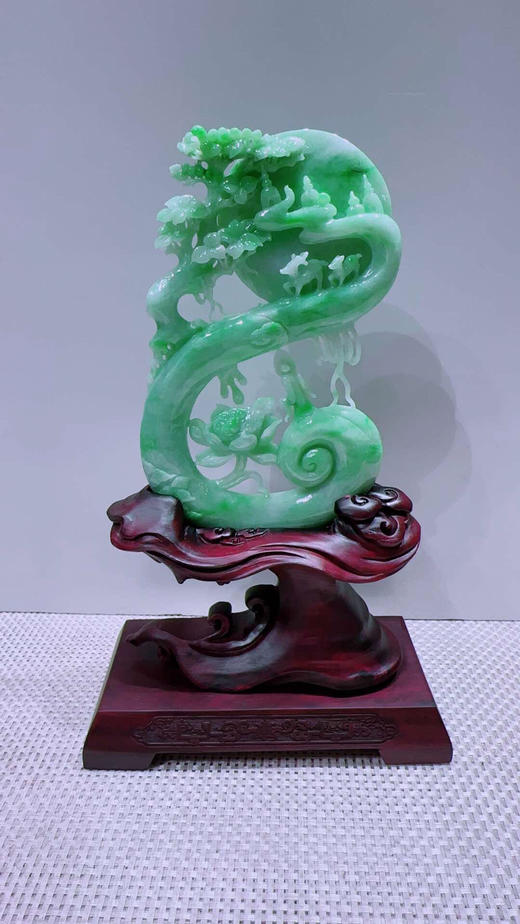 620824翡翠摆件【璐璐发财 鹿鹿相伴】 商品图3