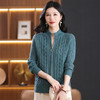 CC-101-88233春秋新款短款针织开衫简约设计感百搭女士外套上衣 商品缩略图1