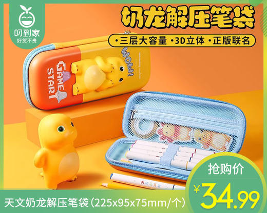 【预售-2月12日配送】天文奶龙解压笔袋（225x95x75mm/个） 商品图0