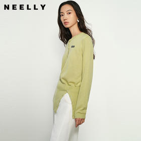 NEELLY纳俪商场同款春季新款时尚个性气质针织衫女显瘦舒适上衣N25022A01066
