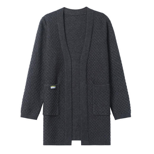 CC-101-88238春秋季新款中年人V领中长款披肩上衣百搭贵气羊毛针织外套 商品图4