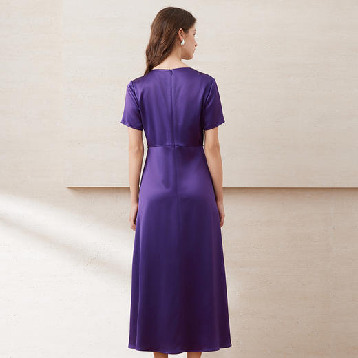 EITIE爱特爱夏季新款镂空V领钉珠钻饰礼服长裙连衣裙7777405 商品图9