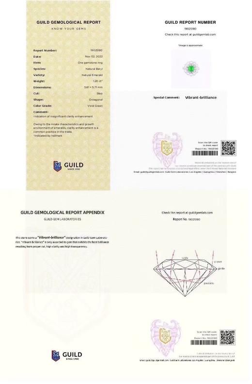 1.2ct刻面祖母绿戒指 商品图4