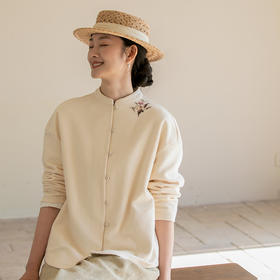 牧衣游原创 绒面棉刺绣短外套限量福利款 潮落【不支持会员折】