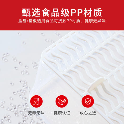 新良顶厨.抗菌面食冰箱保鲜盒.5.5L馒头包子饺子冷冻多用途收纳盒 商品图2