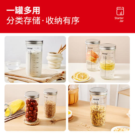 新良顶厨.发酵罐.730ml套装鲁邦波兰种发酵罐酵种培养皿玻璃密封储物罐 商品图4