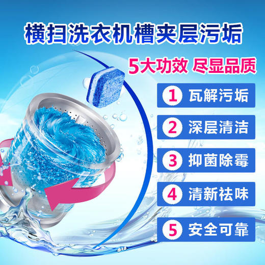 【一般贸易】意大利大公鸡管家 洗衣机清洁块12g*20块*2盒 商品图3