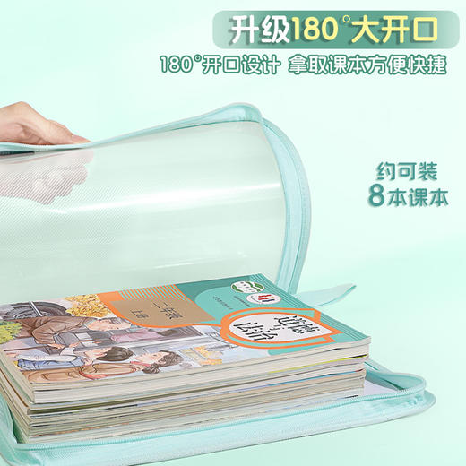 【开学季特惠❗️防水科目分类袋】马卡龙色系180°开口设计，拿取课本方便快捷，加厚PP材质，不易破损，文件袋小学生初中专用书本收纳袋QQ 商品图1