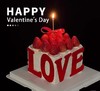 【优品系列】---【草莓LOVE】情人节蛋糕（方形加高） 商品缩略图0
