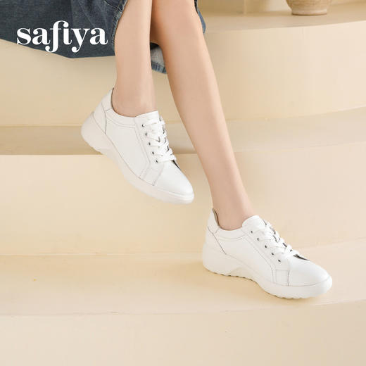 Safiya/索菲娅2025春新款百搭平底学院休闲小白鞋 SFD1112164 商品图5