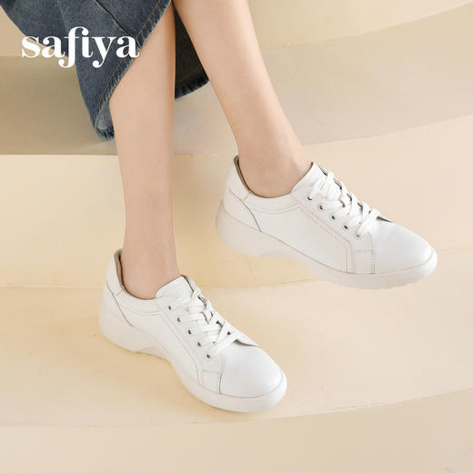 Safiya/索菲娅2025春新款百搭平底学院休闲小白鞋 SFD1112164 商品图4