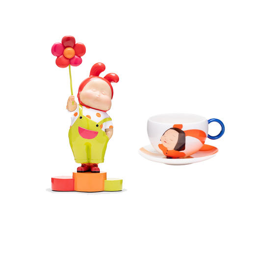 稀奇艺术情人节礼物优惠套组-幸福咖啡杯+送你一朵小红花雕塑艺术摆件（仅限顺丰包邮） 商品图0