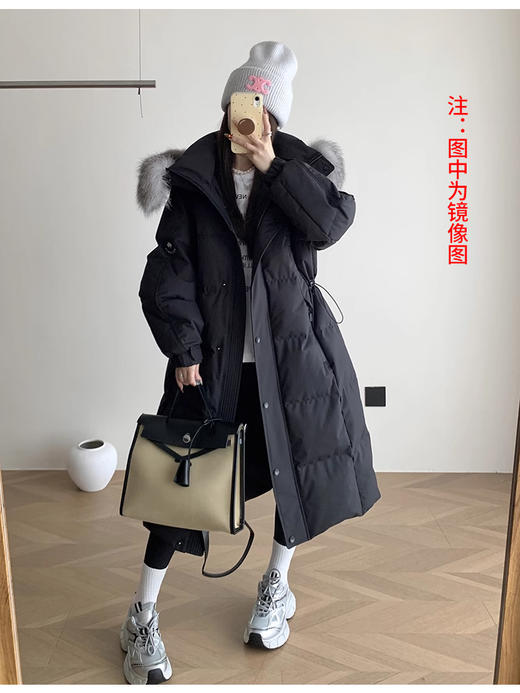 裁缝学苑AS416长款羽绒服纸样女装新款毛领连帽工装鹅绒服外套样板 商品图11