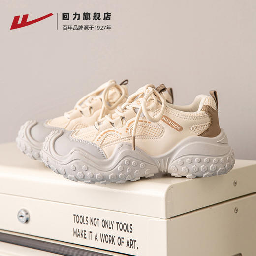 回力女鞋新款春季户外爬山登山鞋女款丑萌老爹鞋徒步运动鞋子765N 商品图2