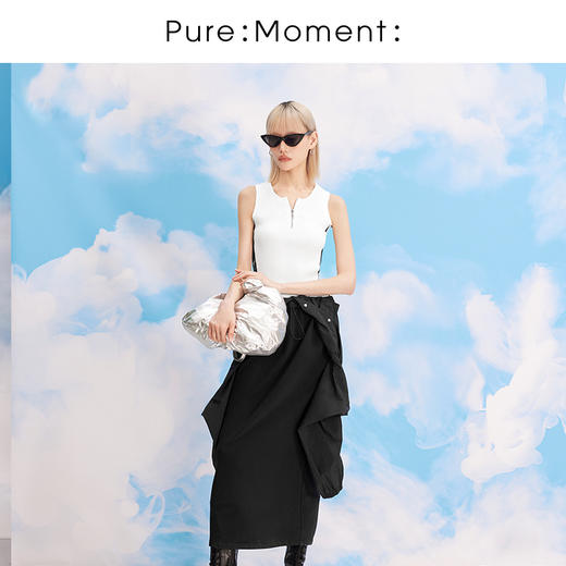 【商场同款】麦檬春秋针梭拼接连衣裙4F2290101Q 商品图0