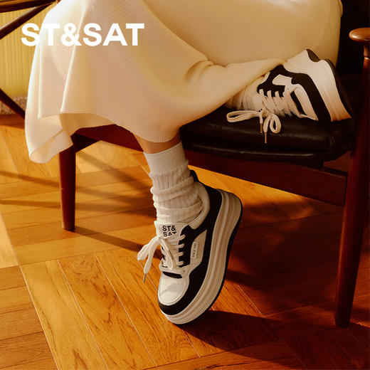 【绒里可选】星期六学院风熊猫拼色运动休闲鞋SSC3112E38/SSC411DERB 商品图3