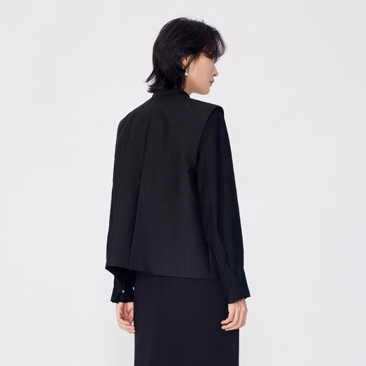 NEELLY纳俪商场同款春季新款设计感新中式小立领无袖上衣马甲女N25024D04570 商品图1