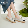 Safiya/索菲娅2025小香风猫咪立体拼贴平底百搭平底草编渔夫鞋SFD1112078 商品缩略图7