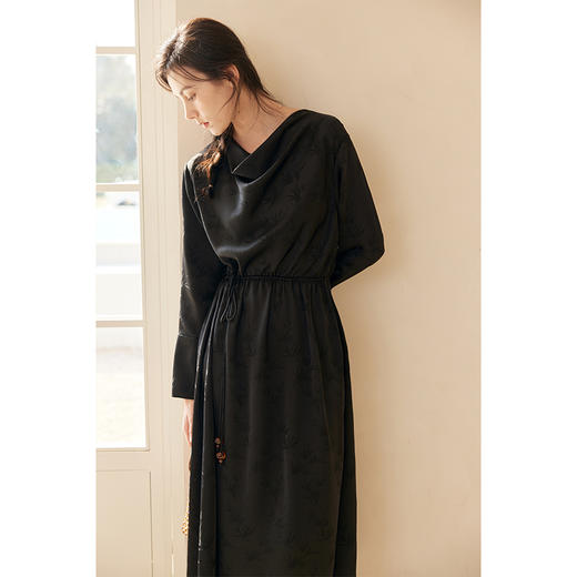 HeyDress新中式荡领飘带连衣裙 商品图0