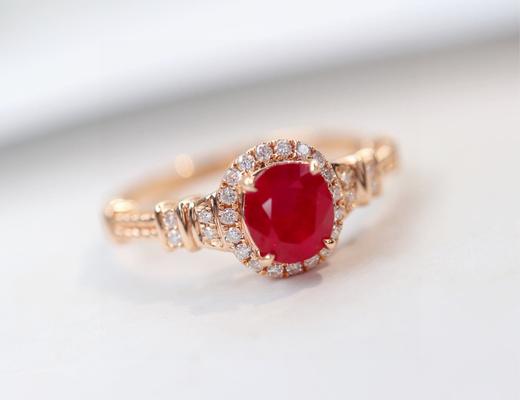 1.12ct刻面红宝石戒指 商品图2